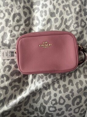 Coach Pink Pebbled Leather Crossbody Bag